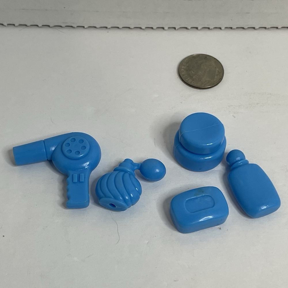 Barbie blue Dryer perfume Lotion bottle vintage 1980s Mattel Vanity accessories